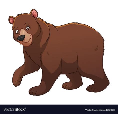 Brown bear cartoon animal vector image on VectorStock | Bear cartoon ...