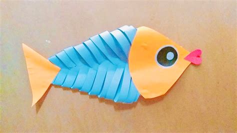 How To Make Easy Paper Fish Not Origami Step By Step Tutorial Fish