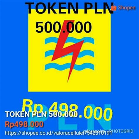 Jual Token pln 500.000 / token pln / voucherpln | Shopee Indonesia