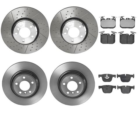 BMW Disc Brake Pad And Rotor Kit Front And Rear 340mm 330mm Low