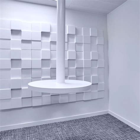 Soundtect 3d Cubism Acoustic 3d Panels With Fixing Brackets 610 X 610 X 50mm Workplace