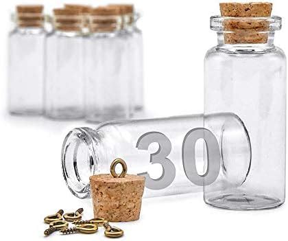 ARTESTAR 30 Stücke Mini Glasflaschen mit Korken 10ml Kleine