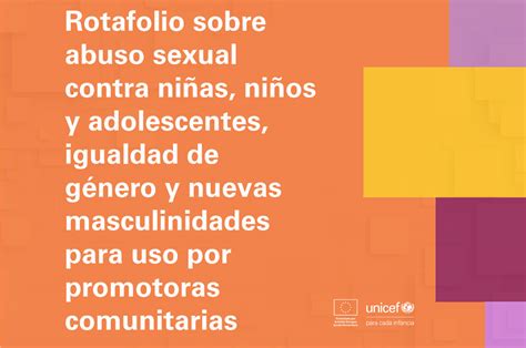 Rotafolio Sobre Abuso Sexual Contra Niñas Niños Y Adolescentes