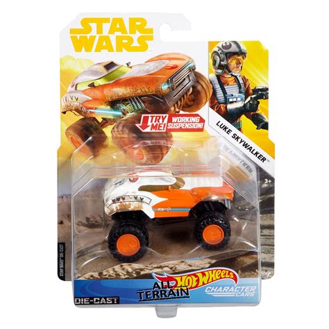 Luke Skywalker Star Wars Hot Wheels TLJ All Terrain Character Cars FCY