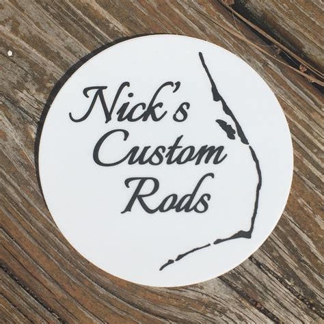 Round Vinyl Decal - Nicks Custom Rods