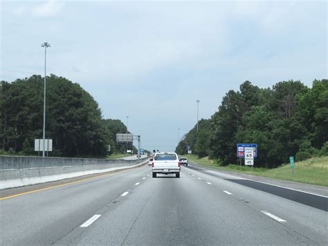 South Carolina Interstate 85 Northbound Cross Country Roads