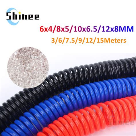 3M 6M 9M 12M 15M Pneumatic Polyurethane PU Air Compressor Hose Tube 6