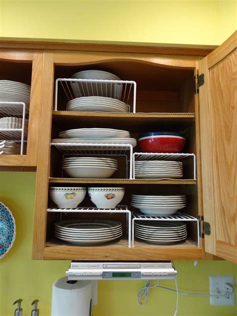 Cabinet Shelves Help Separate Stacks Of Dishes Here We Put The Most