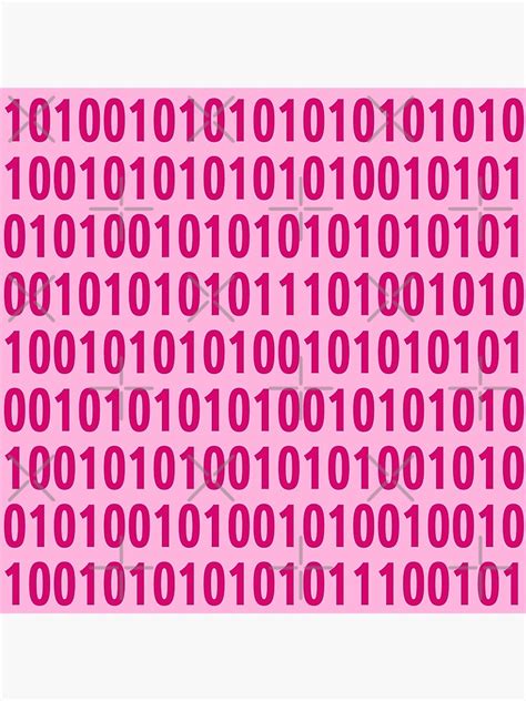 Pink Binary Code Pattern Poster For Sale By AurelsPrints Redbubble