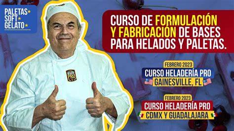 Curso Formulación y Fabricación de Bases para Helados y Paletas en EEUU