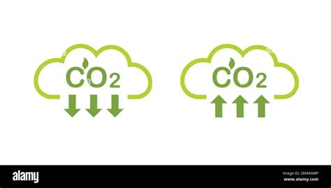 Carbon Dioxide Emissions Green Cloud And Co Reduction Icon Air