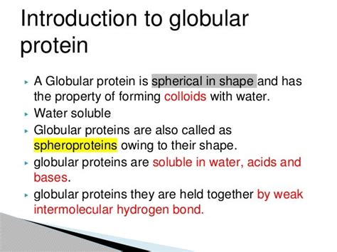 Globular proteins