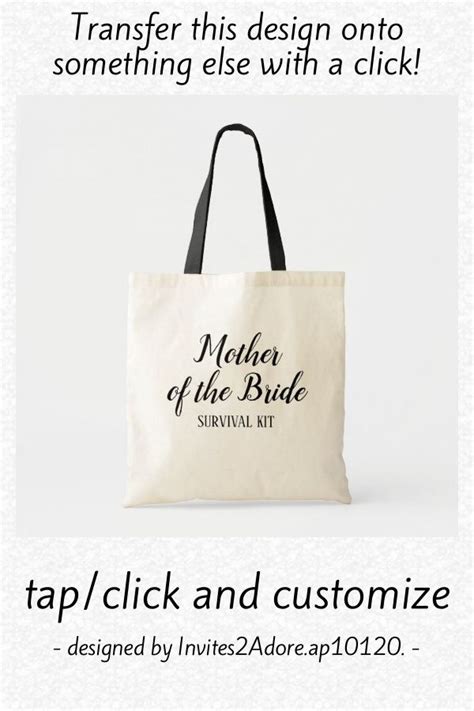 Mother Of The Bride Survival Kit Tote Bag Zazzle Bride Survival Kit