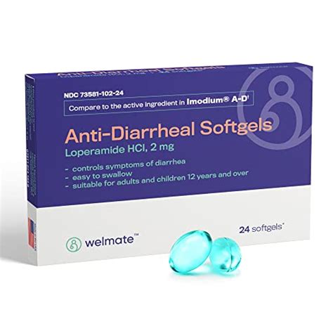 WELMATE Anti Diarrheal SoftGels Loperamide HCL 2 Mg Diarrhea