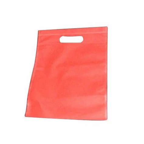 Pp Non Woven Fabric Plain Red D Cut Non Woven Carry Bag At Rs 110