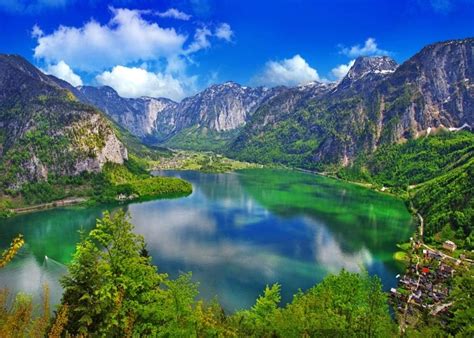 Amazon AOFOTO 7x5ft Austria Hallstatt Alpine Lakes Backdrop