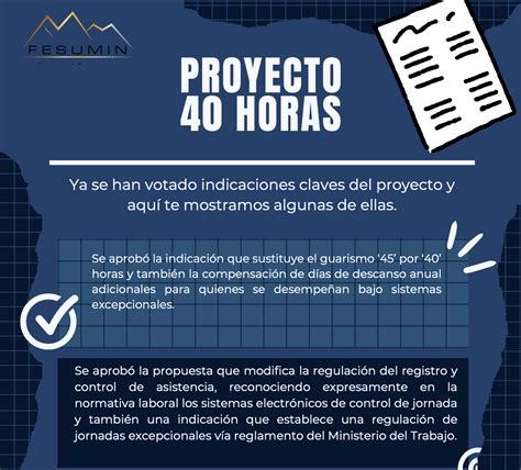 InfografÍa 40 Horas ¿qué Se Ha Aprobado Fesumincl