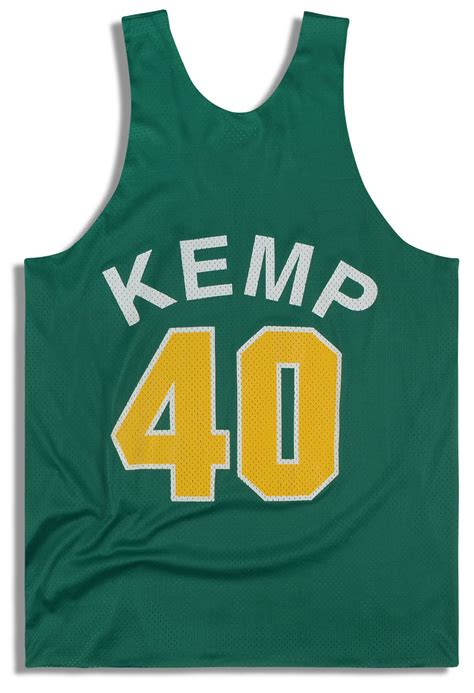 1991 95 Seattle Supersonics Kemp 40 Champion Training Jersey Reversi