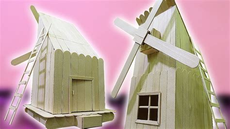 How To Make Popsicle Stick Windmill House Youtube