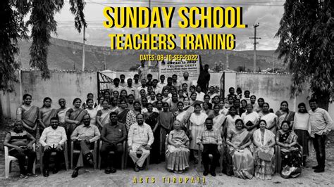 Sunday School Teachers Training 08 10 Sep 2022 Withysvimalareddy Youtube