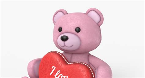 Teddy Bear Heart Rose 3D Model - TurboSquid 1248793