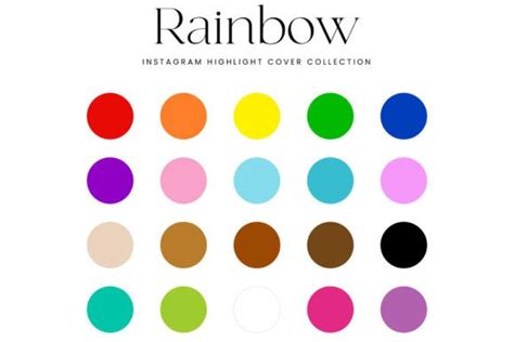 Rainbow Instagram Highlight Covers Graphic By Summit Avenue Creative