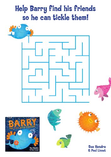 Sue Hendra & Paul Linnet: Barry the Fish with Fingers Party activity ...