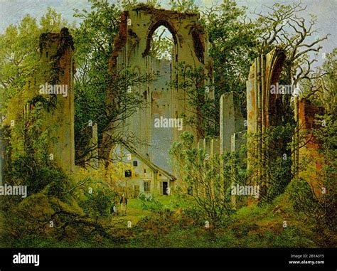 Caspar David Friedrich Eldena Ruin Stock Photo Alamy