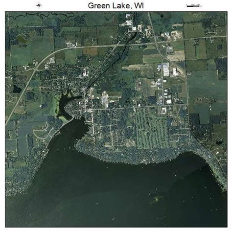 Aerial Photography Map of Green Lake, WI Wisconsin