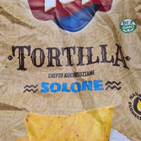 Tortilla chipsy kukurydziane solone TOP kalorie kJ a nutriční