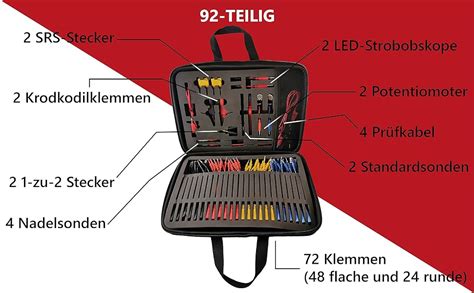 Tlg Multimeter Messleitungen Set Pr Fkabel F R Kfz Fehlerdiagnose