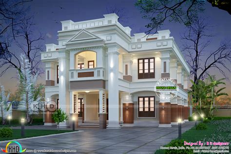 Modern Colonial Type Home Plan With 4 Bedrooms Kerala Home Design And Floor Plans 9k Dream