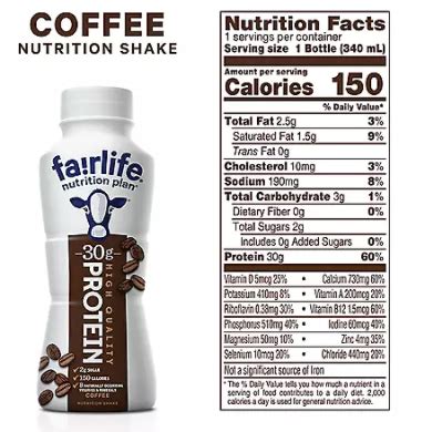 Fairlife Nutrition Plan 30g Protein Shake, Coffee (11.5 fl. oz., 12 pk ...