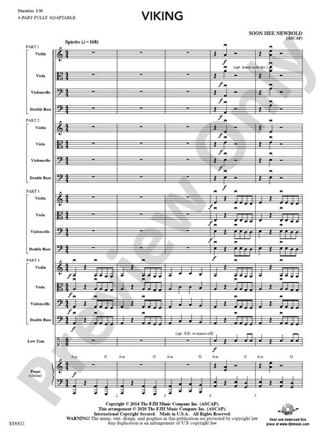 Viking Score Soon Hee Newbold Digital Sheet Music Download