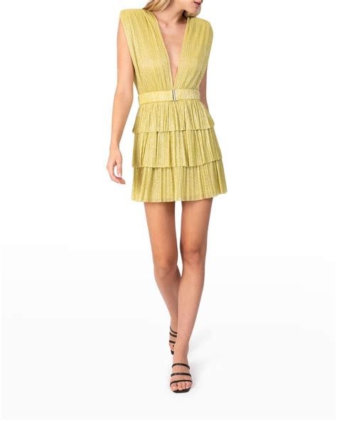 Sabina Musayev Skylar Tiered Open Back Mini Dress Shopstyle