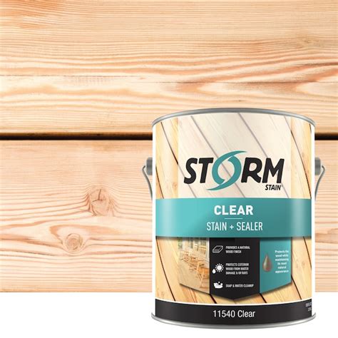 Storm Stain Clear Exterior Wood Stain And Sealer 1 Gallon At