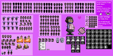 [Undertale] Purple Soul Sprite Sheet by poi-rozen on DeviantArt