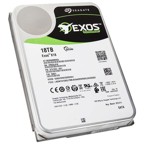 Seagate Exos X18 HDD, SATA 6G, 7200 rpm, 3.5 inch - 18 TB