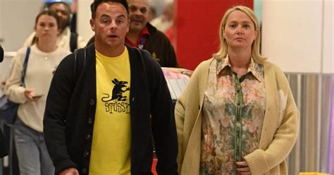 Ant McPartlin and wife Anne-Marie Corbett hold hands as they land in UK ...