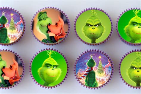 Grinch Cupcake Toppers