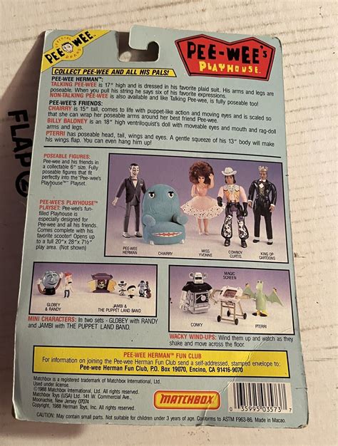 1988 Matchbox Pee Wee Herman Pee Wee S Playhouse Reba Figure Sealed NIP