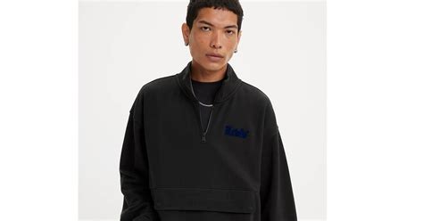 Relaxed Graphic Quarter Zip Sweatshirt Black Levi S® It