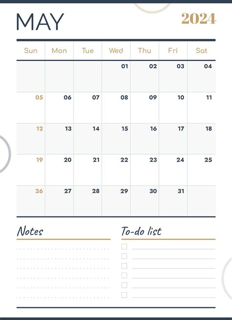 2024 May Calendar Template Free Printable Vitia Jillayne