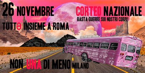 N Pullman Da Milano A Roma Corteo Nazionale Non Una Di Meno Basta