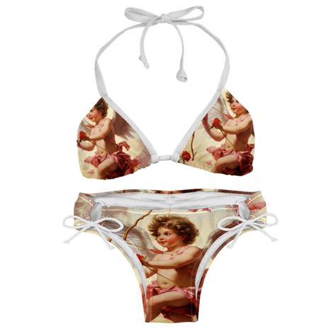 Cupid Detachable Sponge Adjustable Strap Bikini Set Swimsuit Two Pack