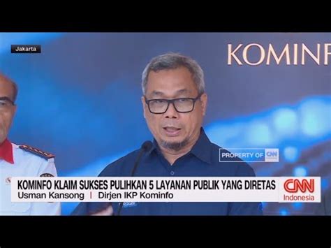 Kominfo Klaim Sukses Pulihkan Layanan Publik Yang Diretas Youtube