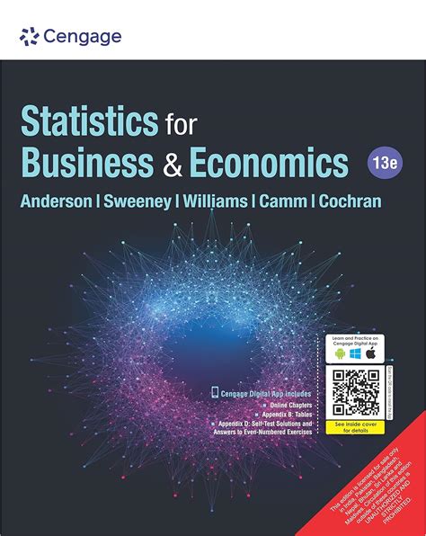 Statistics For Business Economics 13TH EDITION David R Anderson