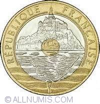 20 Francs 1993 Mont Saint Michel A Cincea Republica Franci 1986