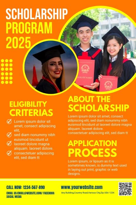 Scholarship Program Poster Template Postermywall