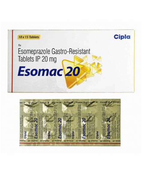 Esoz 20 MG Tablet Esomeprazole Tablet At Rs 100 Stripe